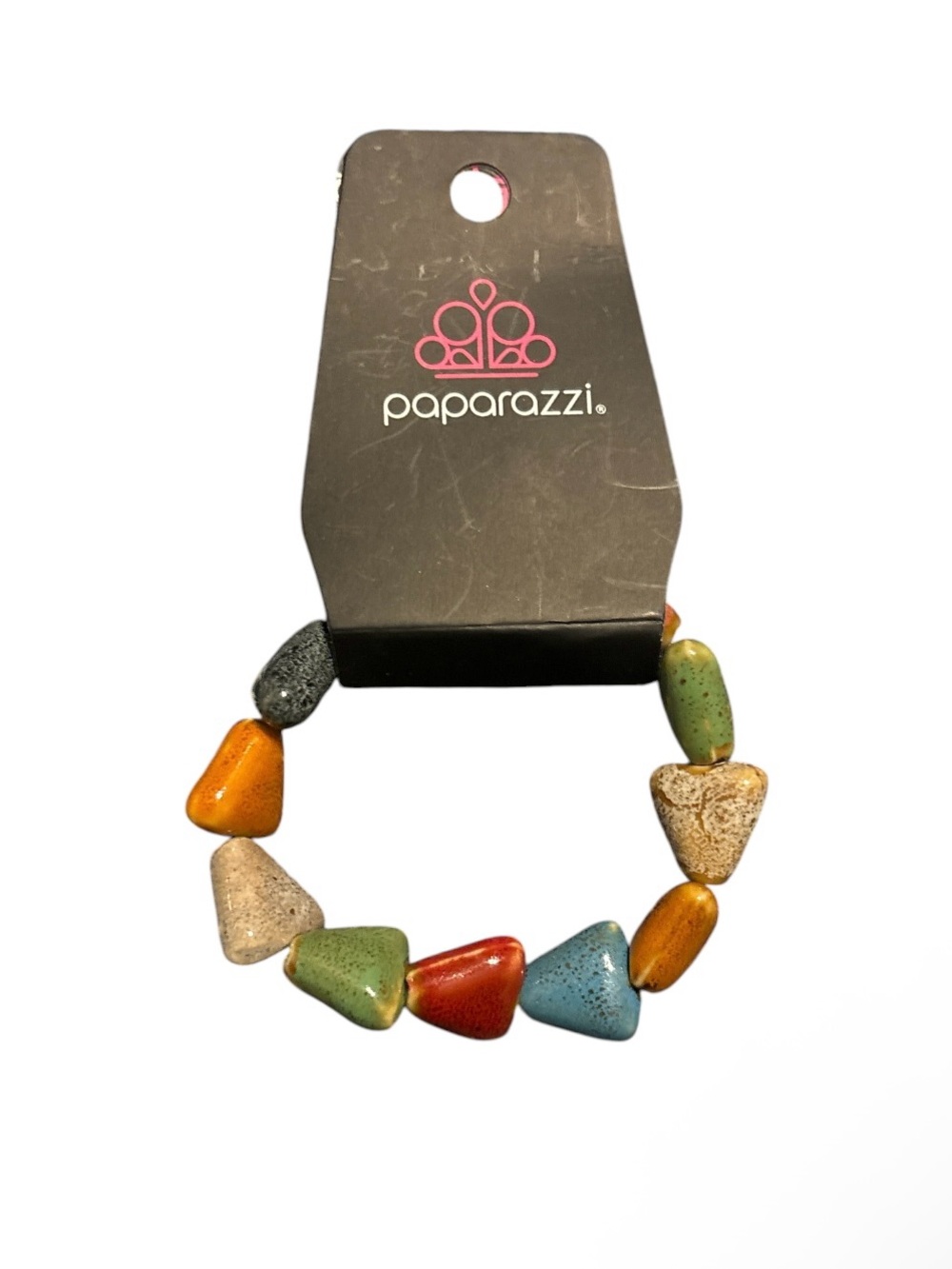paparazzi Colorful Triangle Bead Stretch Bracelet